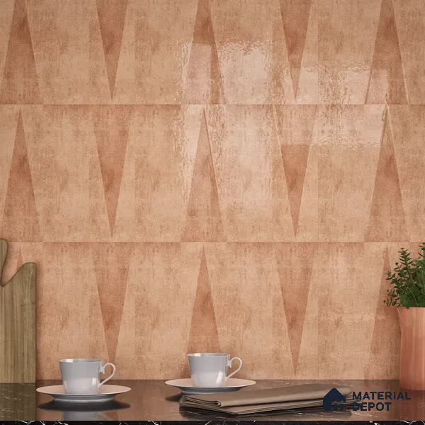 Subway Wall Tile TL 06164 H Solara Soft Dune Base 9 x 3 inch Ceramic Glossy Finish - 10 mm | 25 Random Design | Suitable for Accent / Feature Walls, Bathroom, Kitchen Wall & Backsplashes (Sample)