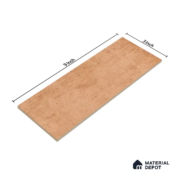 Subway Wall Tile TL 06164 H Solara Soft Dune Base 9 x 3 inch Ceramic Glossy Finish - 10 mm | 25 Random Design | Suitable for Accent / Feature Walls, Bathroom, Kitchen Wall & Backsplashes (Sample)