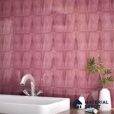 Subway Wall Tile TL 06164 Solara Coral Blush Decor 9 x 3 inch Ceramic Glossy Finish - 10 mm | 25 Random Design | Suitable for Accent / Feature Walls, Bathroom, Kitchen Wall & Backsplashes (Sample)
