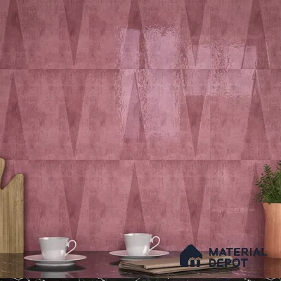 Subway Wall Tile TL 06164 Solara Coral Blush Decor 9 x 3 inch Ceramic Glossy Finish - 10 mm | 25 Random Design | Suitable for Accent / Feature Walls, Bathroom, Kitchen Wall & Backsplashes (Sample)