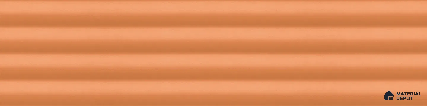 Fluted Subway Wall Tile TL 06165 H Whistle Amber Clay 12 x 3 inch Ceramic Matte Finish - 10 mm  | Suitable for Accent / Feature Walls, Bathroom, Kitchen Wall & Backsplashes