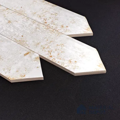Subway Wall Tile TL 06163 D Cavalier Picket Snow Pearl 12 x 3 inch Ceramic Glossy Finish - 10 mm | 16 Random Design | Suitable for Accent / Feature Walls, Bathroom, Kitchen Wall & Backsplashes (Sample)