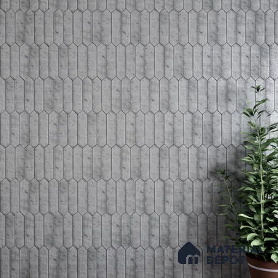 Subway Wall Tile TL 06163 F Cavalier Picket Slate Gleam 12 x 3 inch Ceramic Glossy Finish - 10 mm | 16 Random Design | Suitable for Accent / Feature Walls, Bathroom, Kitchen Wall & Backsplashes (Sample)