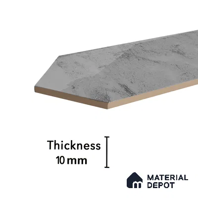 Subway Wall Tile TL 06163 F Cavalier Picket Slate Gleam 12 x 3 inch Ceramic Glossy Finish - 10 mm | 16 Random Design | Suitable for Accent / Feature Walls, Bathroom, Kitchen Wall & Backsplashes (Sample)