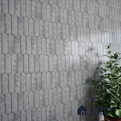 Subway Wall Tile TL 06163 F Cavalier Picket Slate Gleam 12 x 3 inch Ceramic Glossy Finish - 10 mm | 16 Random Design | Suitable for Accent / Feature Walls, Bathroom, Kitchen Wall & Backsplashes (Sample)