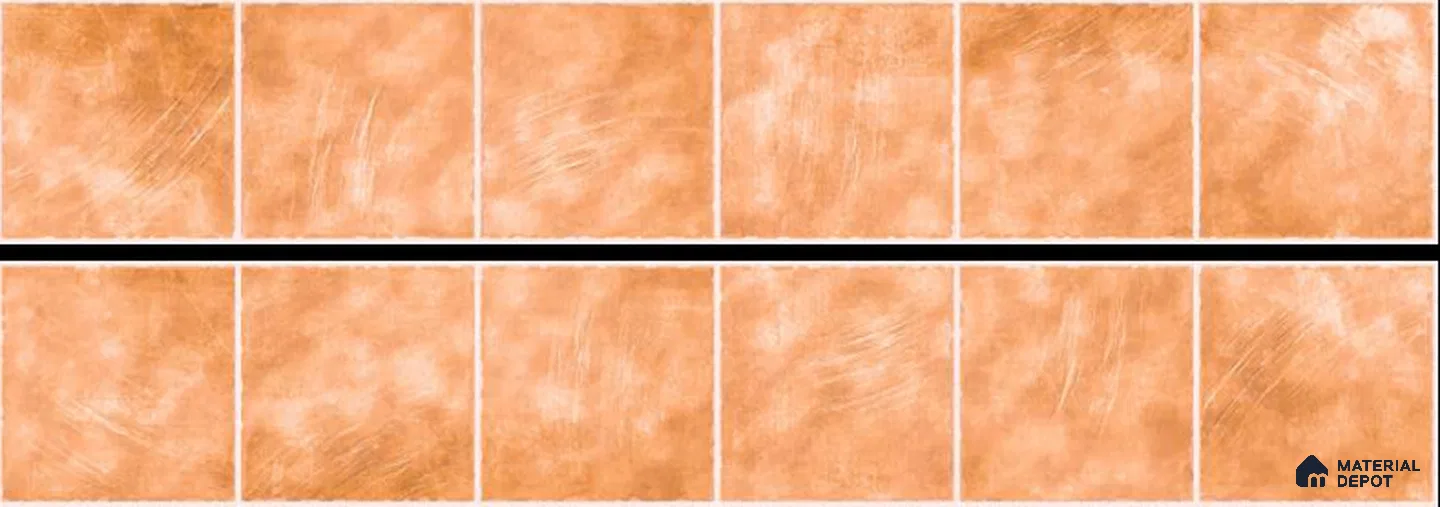 Stone Look Floor Tile TL 06574 Penny Amber Art 35 Inch x 6 Inch Vitrified Matte Finish - 9 mm | Suitable for Living Room, Kitchen & Bedroom