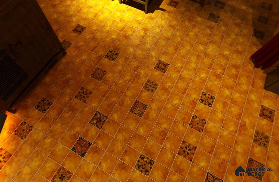 Stone Look Floor Tile TL 06574 C Penny Marfil Art 35 Inch x 6 Inch Vitrified Matte Finish - 9 mm | Suitable for Living Room, Kitchen & Bedroom