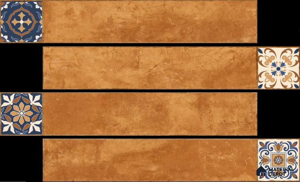 Stone Look Floor Tile TL 06571 Hannah Naranza 35 Inch x 6 Inch Vitrified Matte Finish - 9 mm | Suitable for Living Room, Kitchen & Bedroom (Sample)