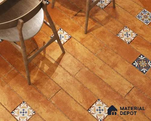 Stone Look Floor Tile TL 06571 Hannah Naranza 35 Inch x 6 Inch Vitrified Matte Finish - 9 mm | Suitable for Living Room, Kitchen & Bedroom (Sample)