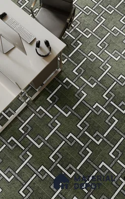 Faux Mosaic Floor & Wall Tile TL 10843 D Jade 4 ft x 2 ft Vitrified Granula Carving Matte Finish  - 9 mm | 4 Random Design | Suitable for Living Room, Bedroom, Dining, Kitchen & Bathroom (Sample)