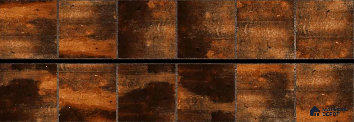Stone Look Floor Tile TL 06573 C Cicilia Choco Art 35 Inch x 6 Inch Vitrified Matte Finish - 9 mm | Suitable for Living Room, Kitchen & Bedroom (Sample)