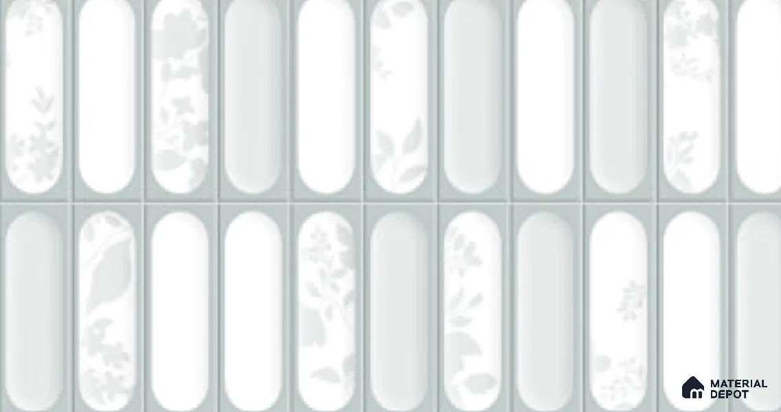 Faux Subway Wall Tile TL 06540 V Lorient Aqua 2 ft x 1 ft Ceramic Matte Finish - 8 mm | Suitable For Kitchen Backsplash, Bathroom & Basin Accent