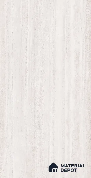 Travertine Floor & Wall Tile TL 12519 Royal Travertine Bianco 4 ft x 2 ft Vitrified Carving Matte Finish - 9 mm | Random 6 | Suitable for Living Room, Kitchen & Bathroom