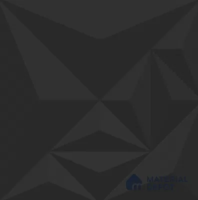 3 D Highlighter Wall Tile TL 06576 I Bentley Black 1 ft x 1 ft Ceramic Matte Finish - 9 mm | Suitable for Living Room,Kitchen & Bedroom (Sample)