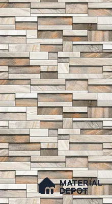 TL 04489 B Dark 450x300 mm Sugar Finish Ceramic Elevation Wall Tile Poster Set (4 Pcs) - 9 mm