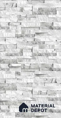TL 03524 Ash Grey 450x300 mm Sugar Finish Ceramic Elevation Wall Tile - 9 mm