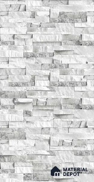 TL 03524 Ash Grey 450x300 mm Sugar Finish Ceramic Elevation Wall Tile - 9 mm