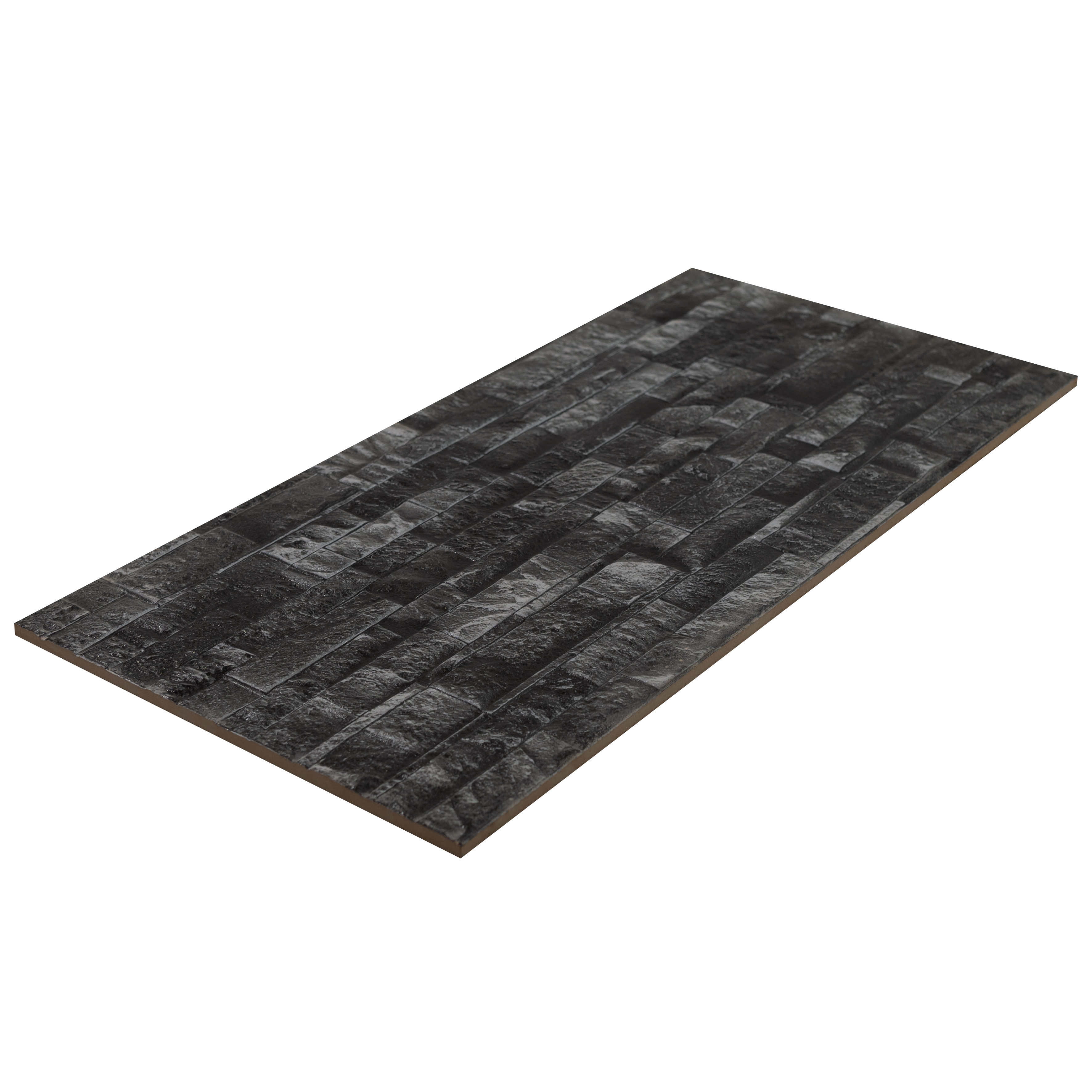TL 00132 D Noir Black 2 ft x 1 ft Matte Finish Ceramic High Depth Elevation Wall Tile - 9 mm