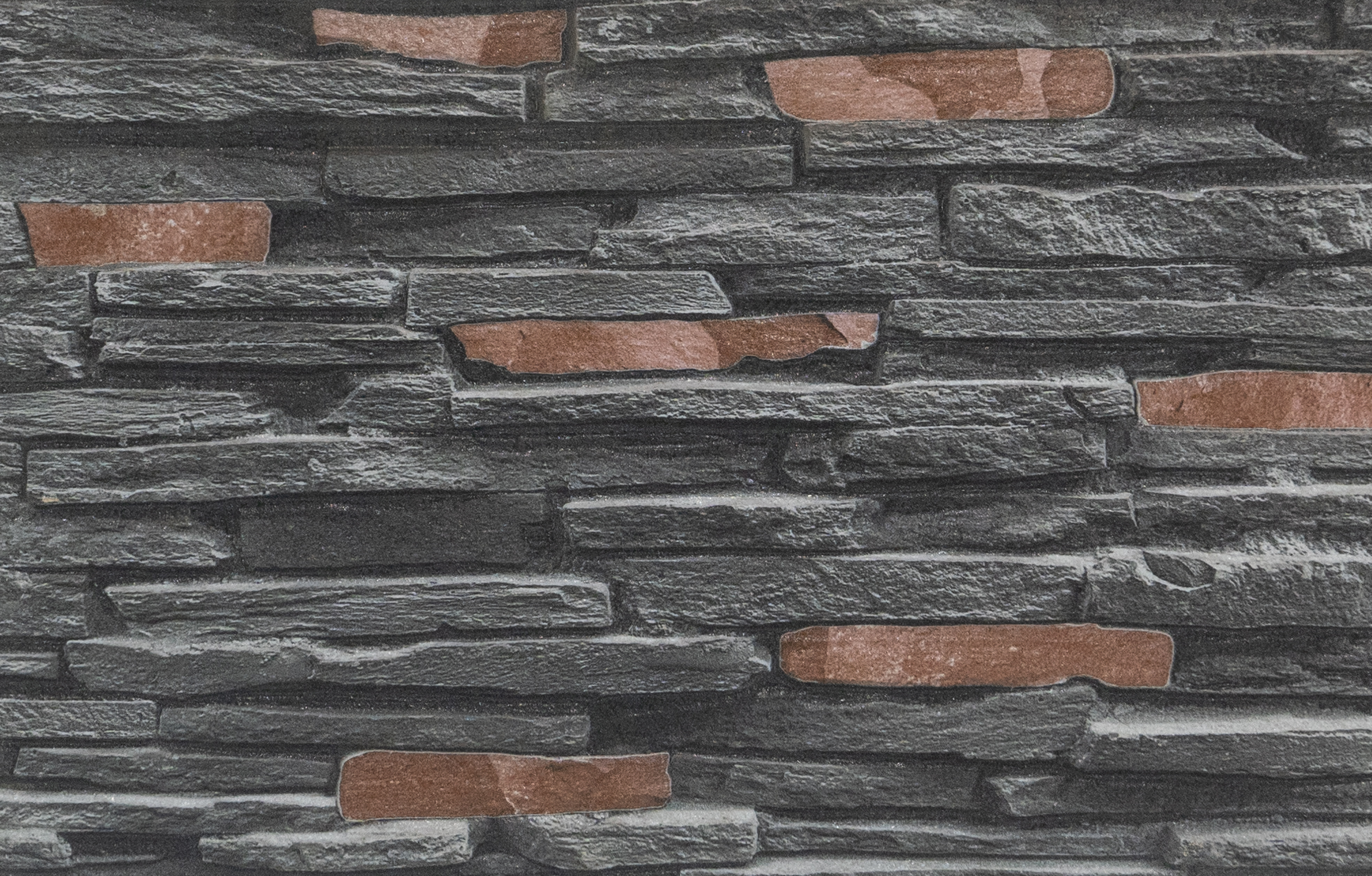 TL 00105 B Black 18 x 12 inch Matte Finish Ceramic High Depth Elevation Wall Tile - 8 mm