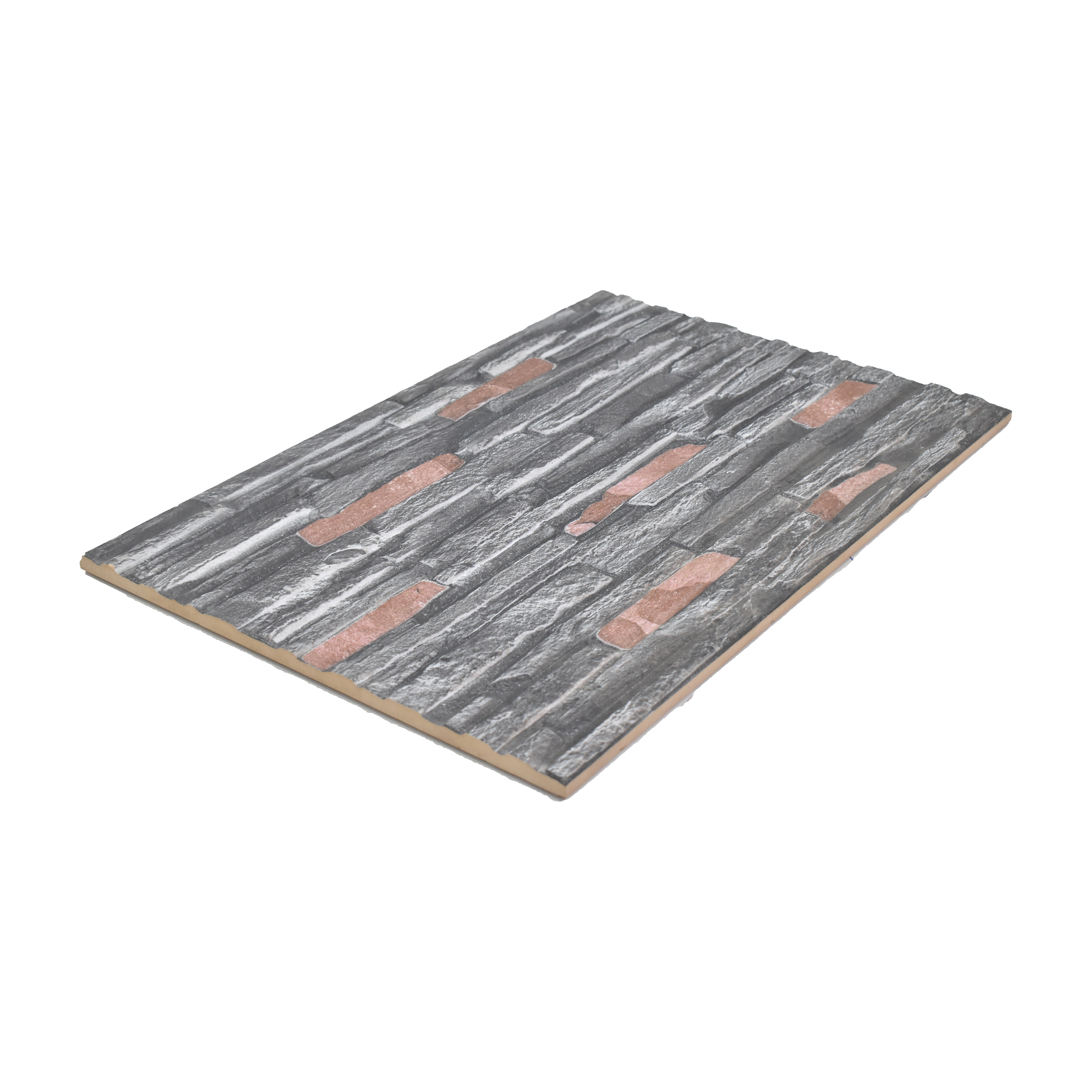 TL 00105 B Black 18 x 12 inch Matte Finish Ceramic High Depth Elevation Wall Tile - 8 mm