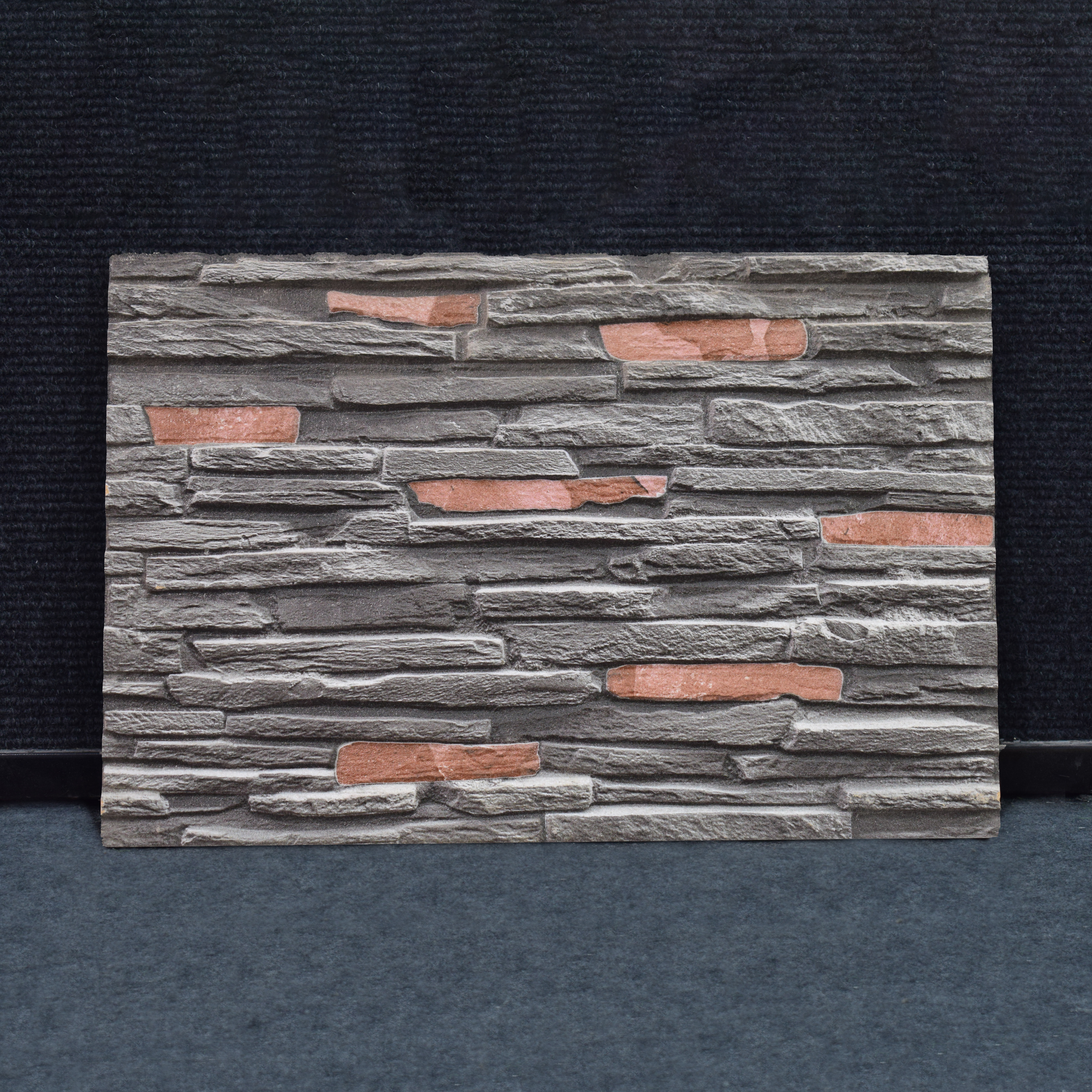 TL 00105 B Black 18 x 12 inch Matte Finish Ceramic High Depth Elevation Wall Tile - 8 mm
