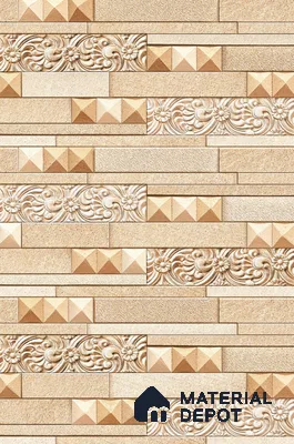 TL 00123 Beige 2 ft x 1 ft Matte Finish Ceramic High Depth Elevation Wall Tile - 9 mm