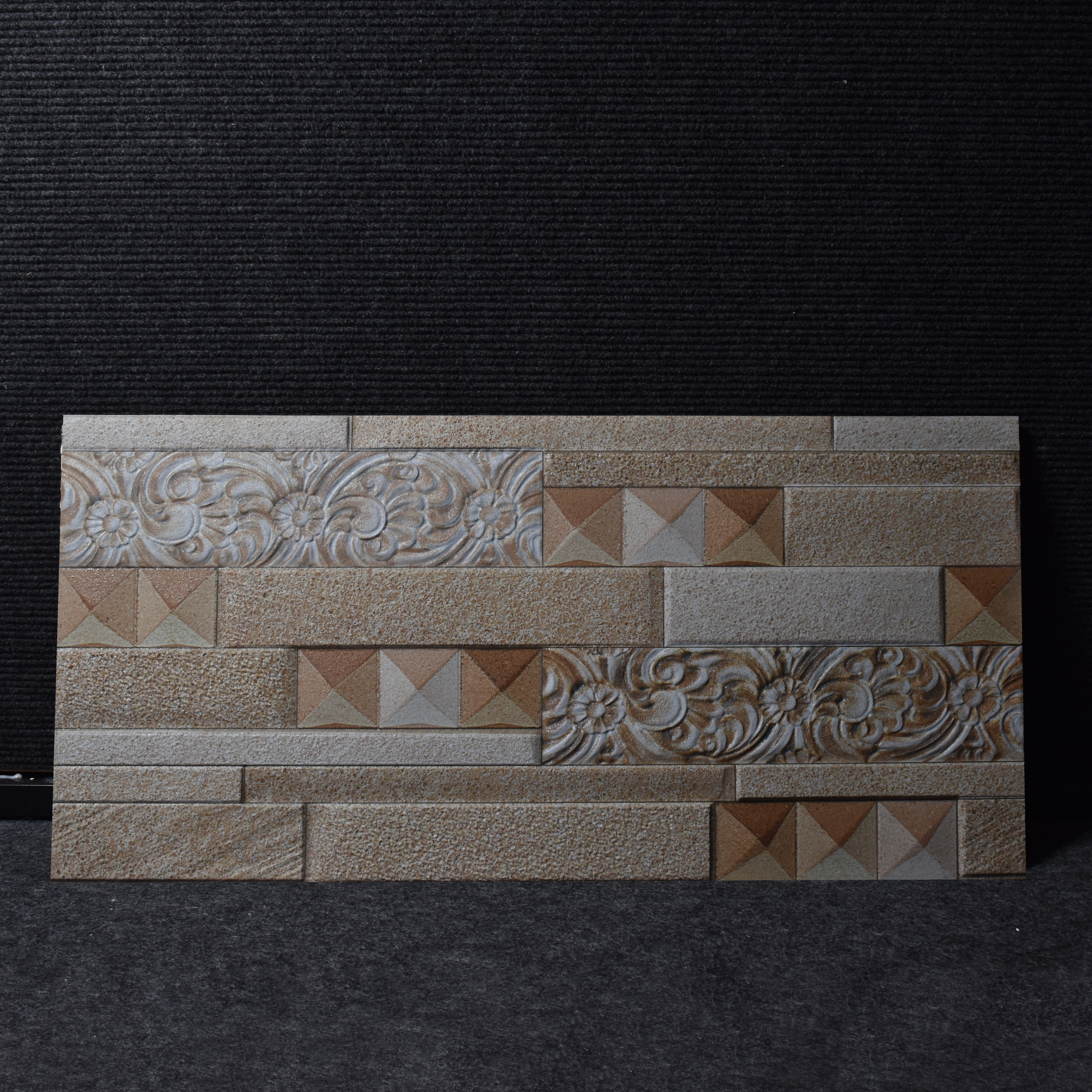 TL 00123 Beige 2 ft x 1 ft Matte Finish Ceramic High Depth Elevation Wall Tile - 9 mm