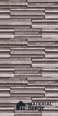 TL 00106 B Grey 18 x 12 inch Matte Finish Ceramic High Depth Elevation Wall Tile - 8 mm