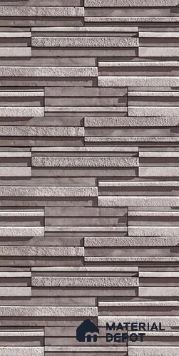 TL 00106 B Grey 18 x 12 inch Matte Finish Ceramic High Depth Elevation Wall Tile - 8 mm