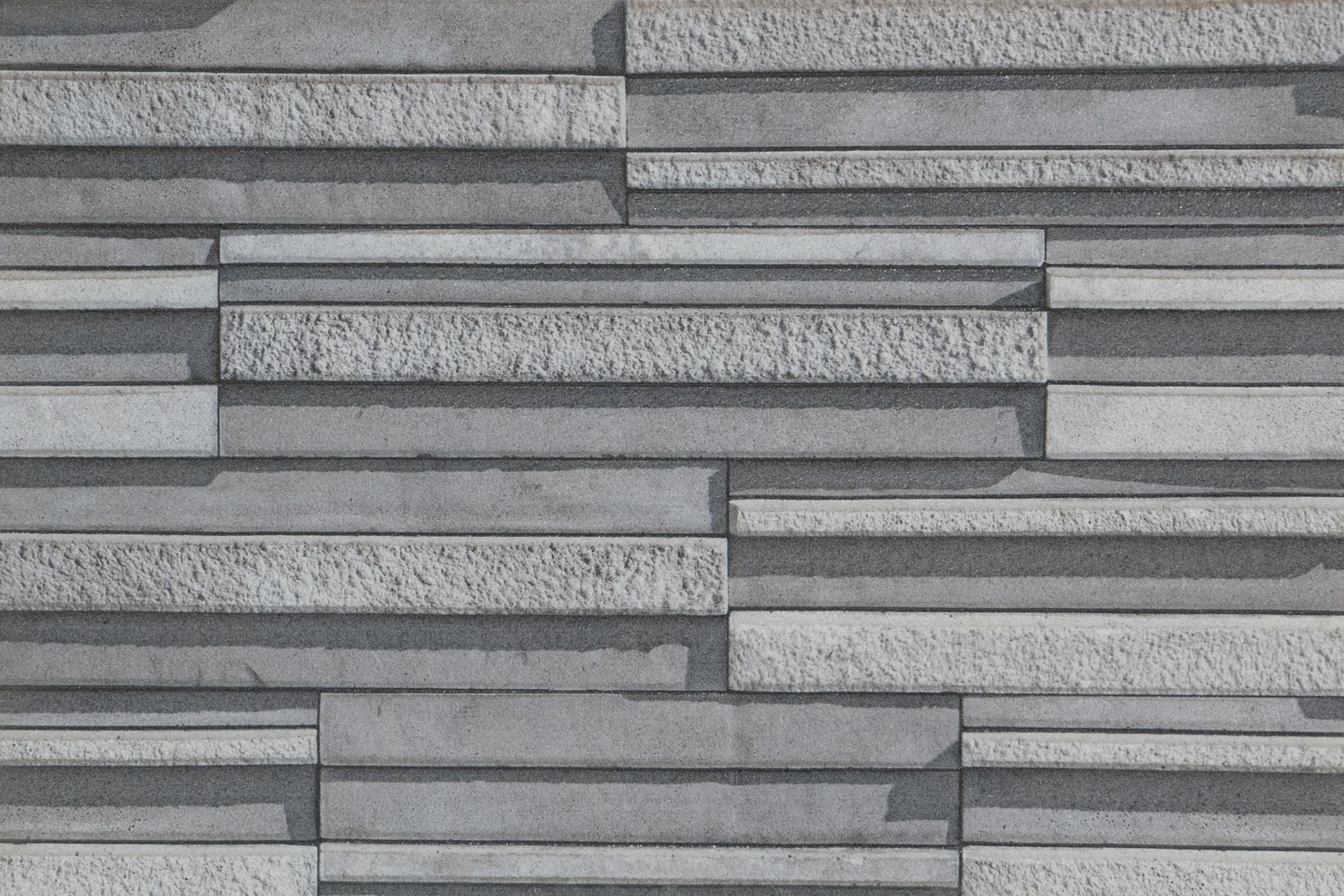 TL 00106 B Grey 18 x 12 inch Matte Finish Ceramic High Depth Elevation Wall Tile - 8 mm