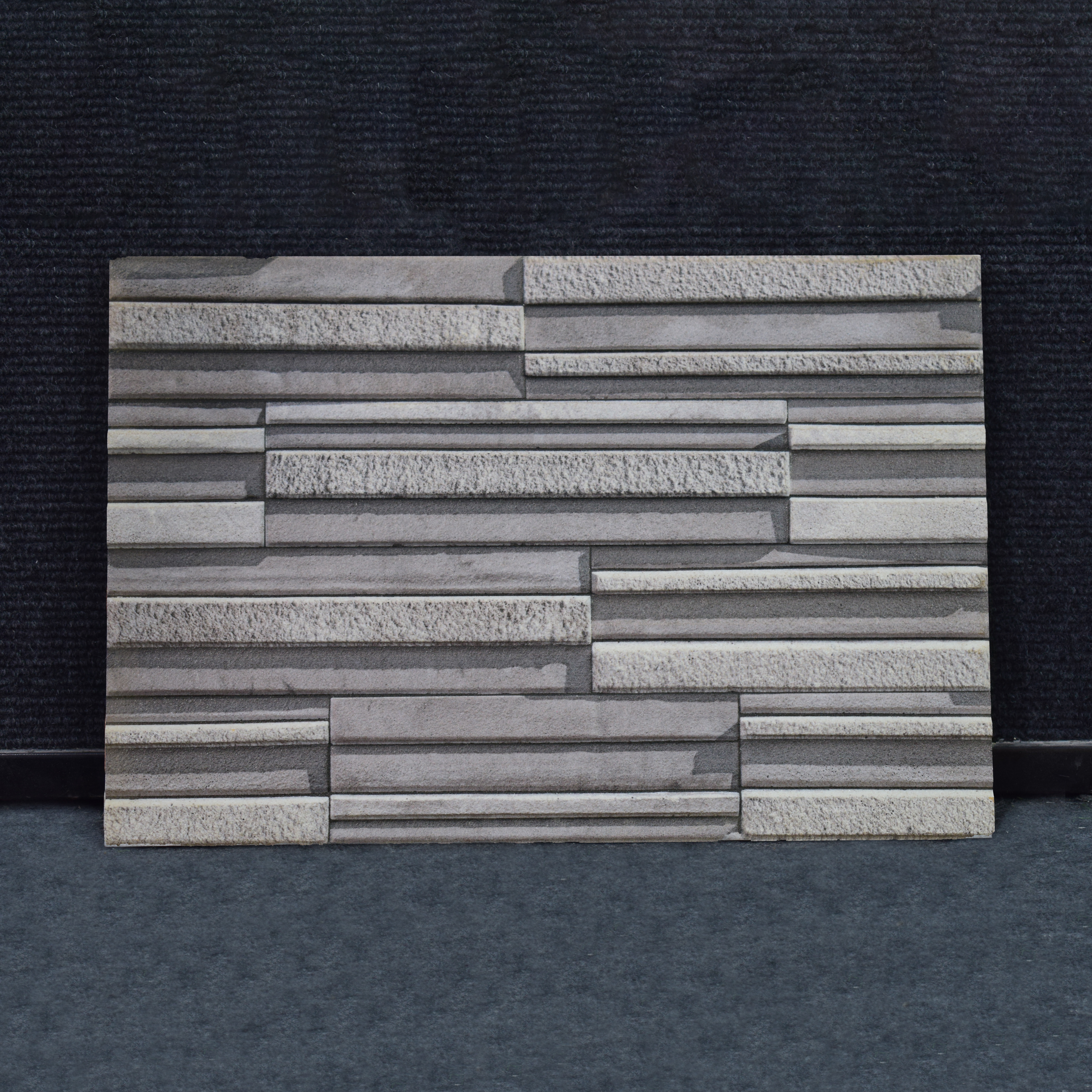 TL 00106 B Grey 18 x 12 inch Matte Finish Ceramic High Depth Elevation Wall Tile - 8 mm