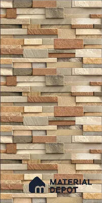 TL 00112 A Creamy Brown 18 x 12 inch Matte Finish Ceramic High Depth Elevation Wall Tile - 8 mm