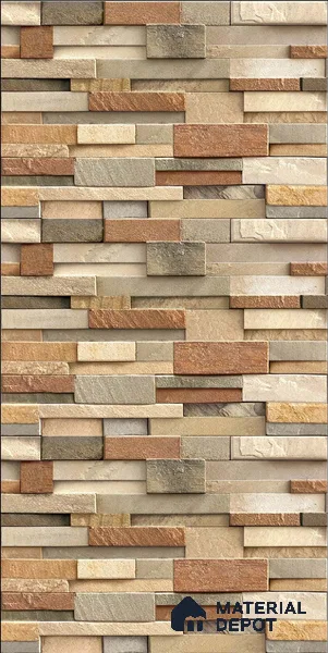 TL 00112 A Creamy Brown 18 x 12 inch Matte Finish Ceramic High Depth Elevation Wall Tile - 8 mm