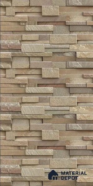 TL 00112 C Marrone Brown 18 x 12 inch Matte Finish Ceramic High Depth Elevation Wall Tile - 8 mm