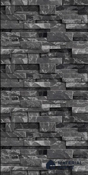 TL 00112 E Midnight Black 18 x 12 inch Matte Finish Ceramic High Depth Elevation Wall Tile - 8 mm