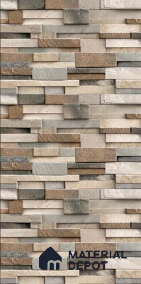 TL 00112 D Oragnic Brown 18 x 12 inch Matte Finish Ceramic High Depth Elevation Wall Tile - 8 mm
