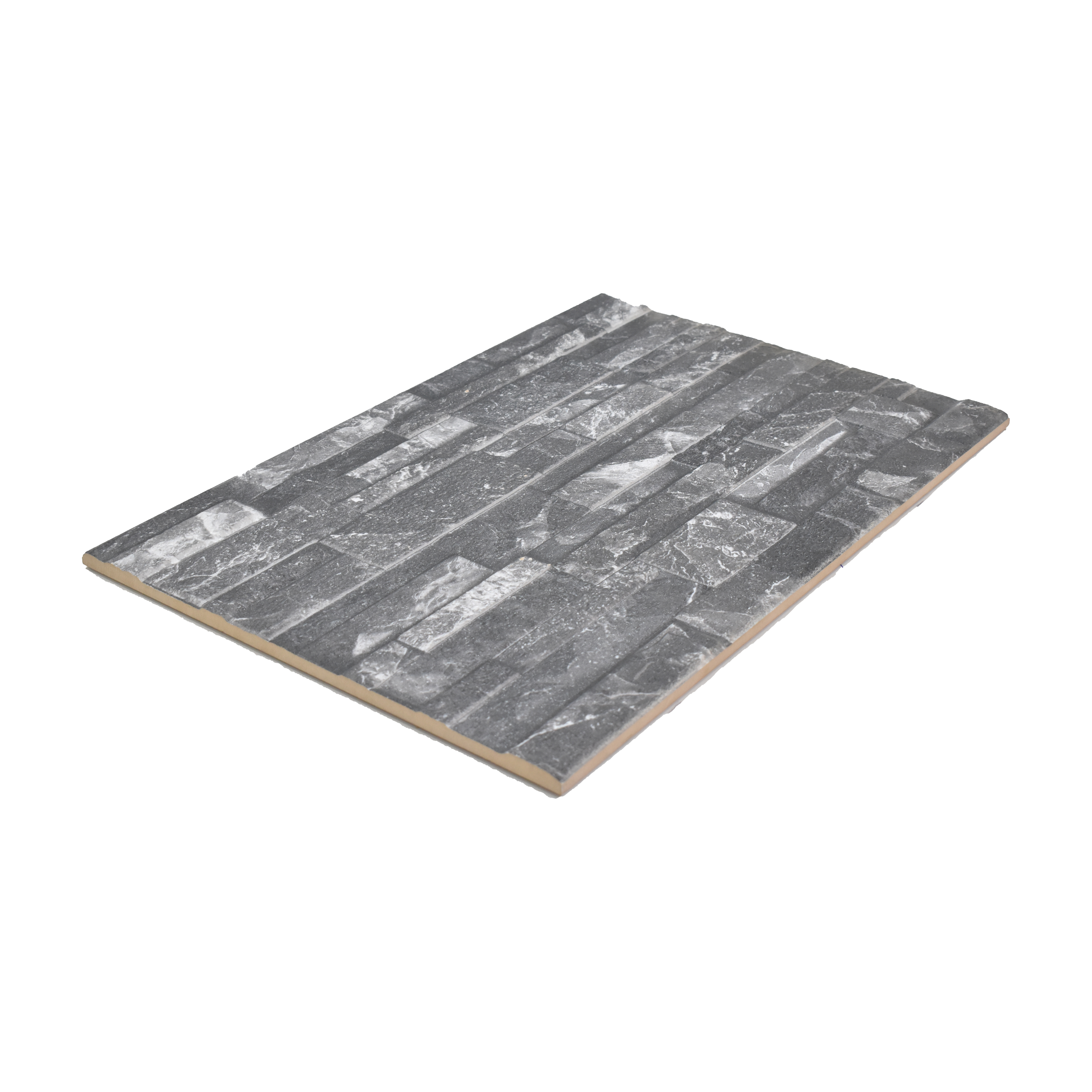 TL 00112 E Midnight Black 18 x 12 inch Matte Finish Ceramic High Depth Elevation Wall Tile - 8 mm