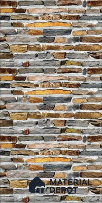 TL 00121 Brown & Grey 18 x 12 inch Matte Finish Ceramic High Depth Elevation Wall Tile - 8 mm