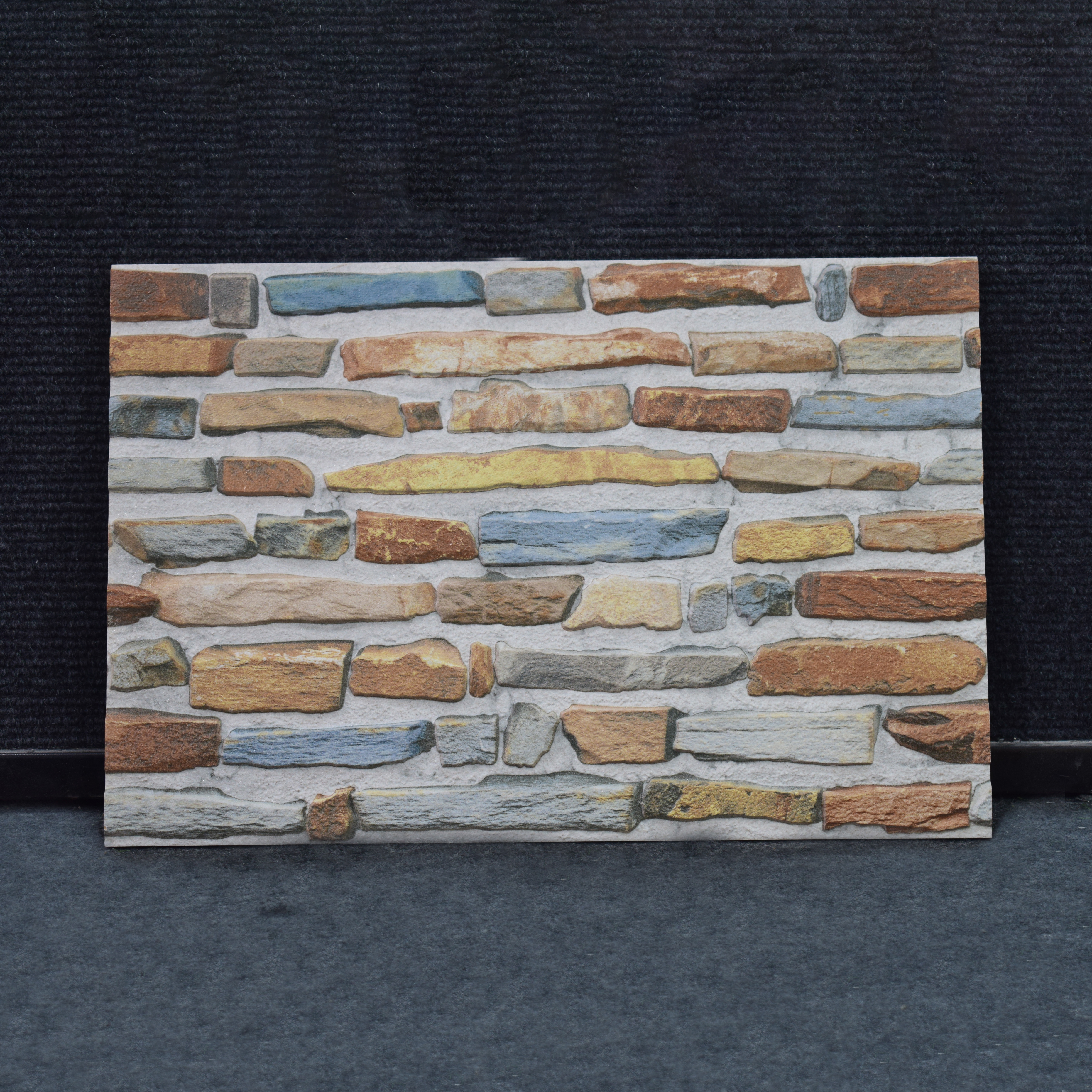 TL 00121 Brown & Grey 18 x 12 inch Matte Finish Ceramic High Depth Elevation Wall Tile - 8 mm