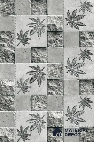 TL 00128 C Foggy Grey 2 ft x 1 ft Matte Finish Ceramic High Depth Elevation Wall Tile - 9 mm