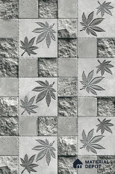 TL 00128 C Foggy Grey 2 ft x 1 ft Matte Finish Ceramic High Depth Elevation Wall Tile - 9 mm