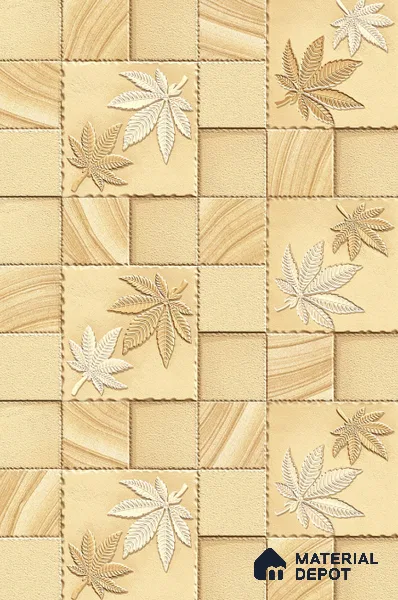 TL 00128 B Oyster Beige 2 ft x 1 ft Matte Finish Ceramic High Depth Elevation Wall Tile - 9 mm