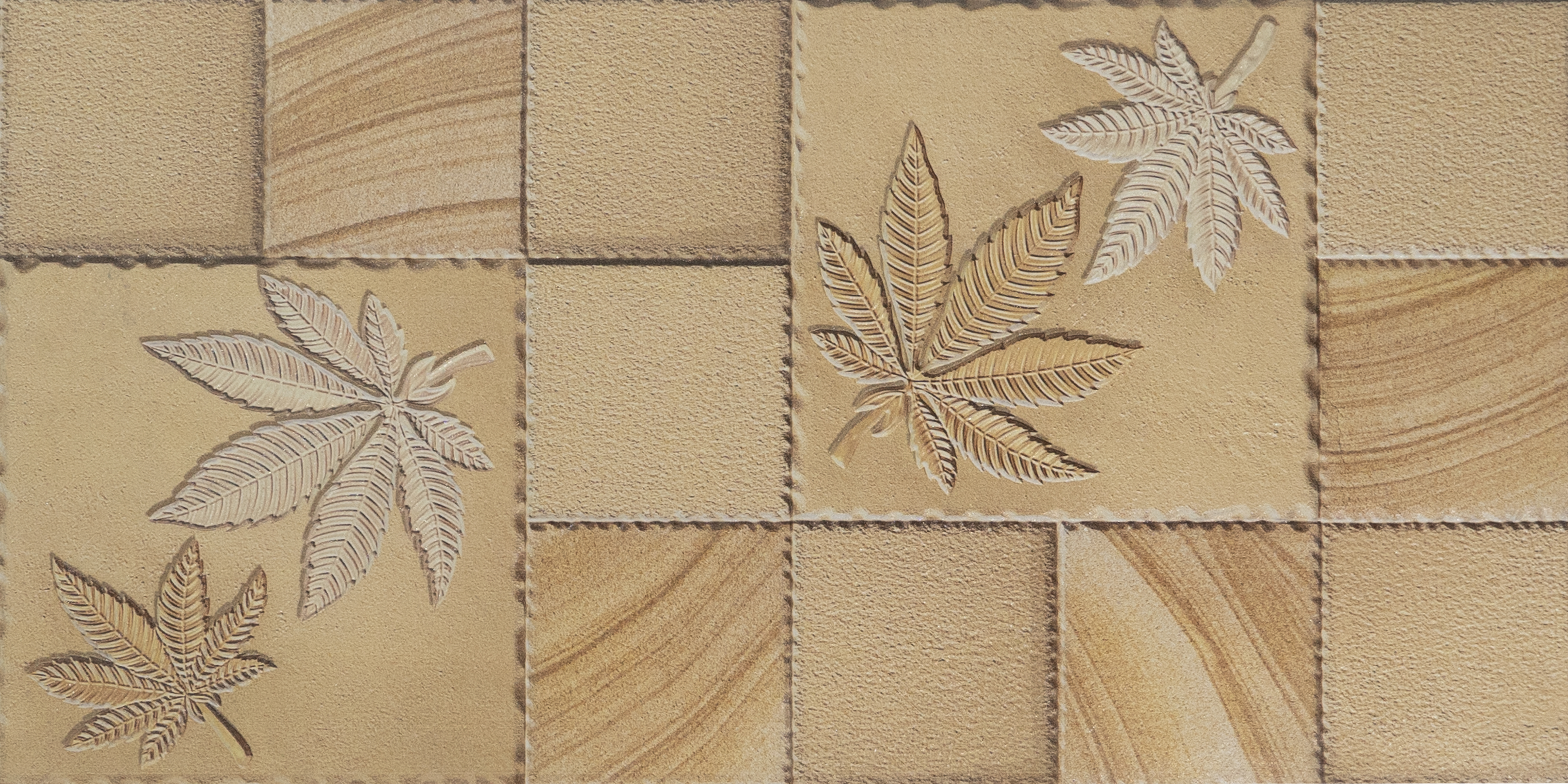 TL 00128 B Oyster Beige 2 ft x 1 ft Matte Finish Ceramic High Depth Elevation Wall Tile - 9 mm