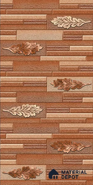 TL 00118 B Coffee Brown 18 x 12 inch Matte Finish Ceramic High Depth Elevation Wall Tile - 8 mm