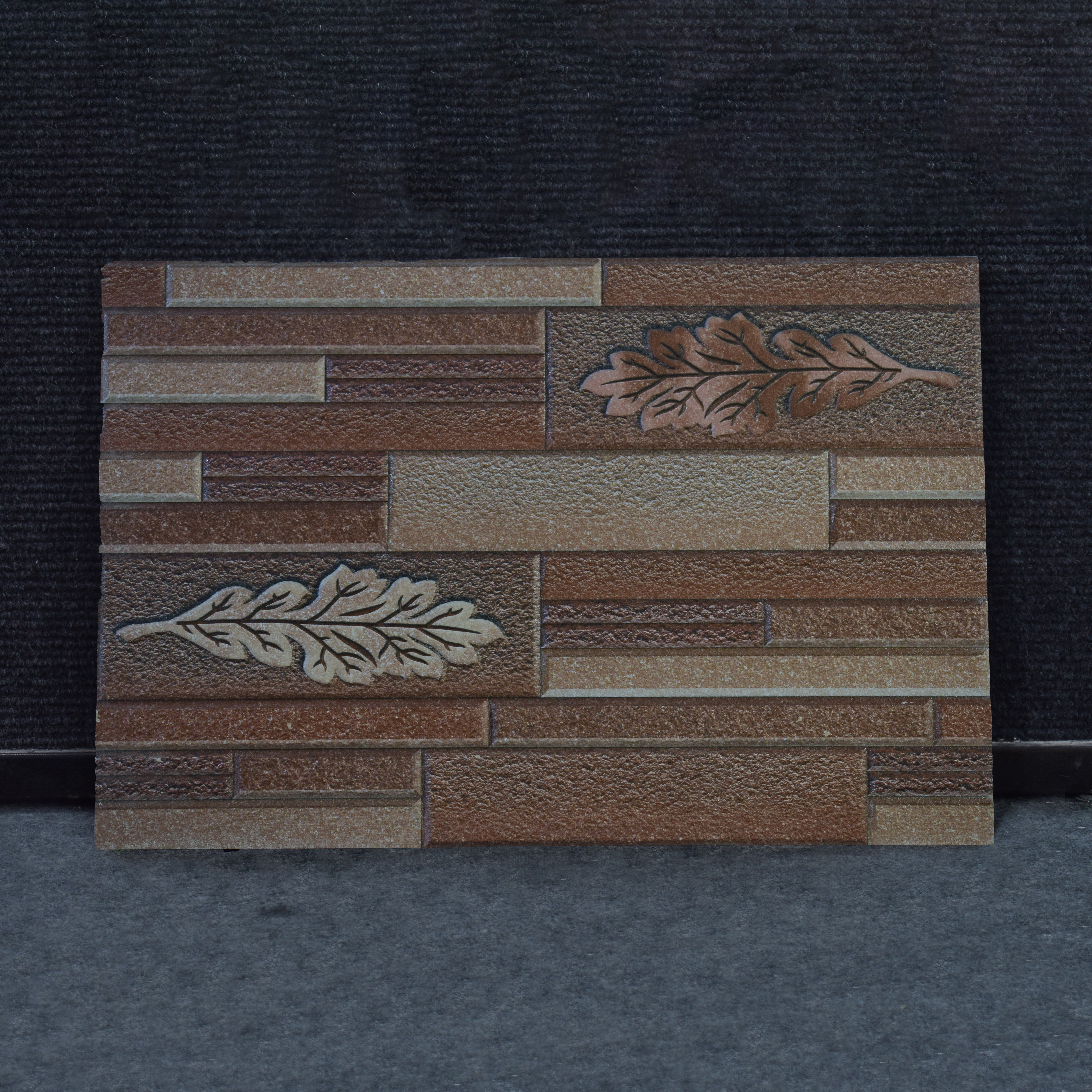 TL 00118 B Coffee Brown 18 x 12 inch Matte Finish Ceramic High Depth Elevation Wall Tile - 8 mm