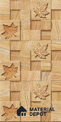 TL 00113 B Caramel Beige 18 x 12 inch Matte Finish Ceramic High Depth Elevation Wall Tile - 8 mm