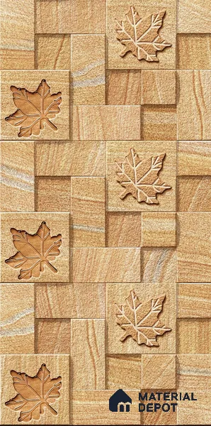 TL 00113 B Caramel Beige 18 x 12 inch Matte Finish Ceramic High Depth Elevation Wall Tile - 8 mm