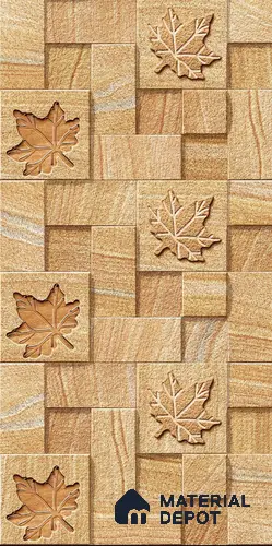 TL 00113 B Caramel Beige 18 x 12 inch Matte Finish Ceramic High Depth Elevation Wall Tile - 8 mm