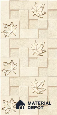 TL 00113 C Marshmallow Cream 18 x 12 inch Matte Finish Ceramic High Depth Elevation Wall Tile - 8 mm