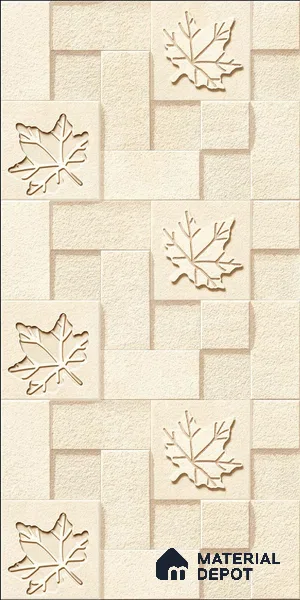 TL 00113 C Marshmallow Cream 18 x 12 inch Matte Finish Ceramic High Depth Elevation Wall Tile - 8 mm